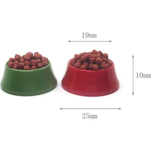 1/12 Dollhouse Miniature Pet Dog Cat Food On Bowl Kitchen Garden Decor Doll House Accessories
