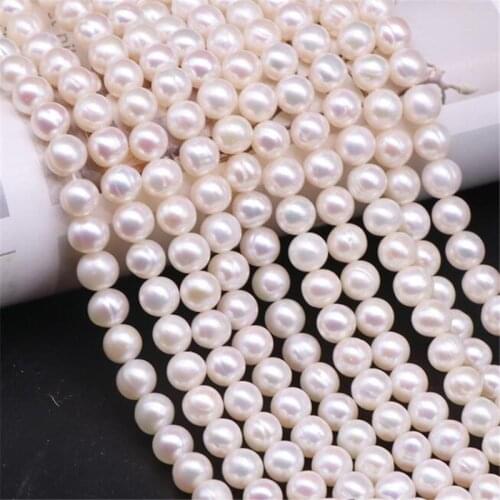 100% Real Natural Pearl Bead Freshwater Pearl Bead Baroque Loose Pearl For DIY Craft Bracelet Necklace Jewelry Making 14" strand