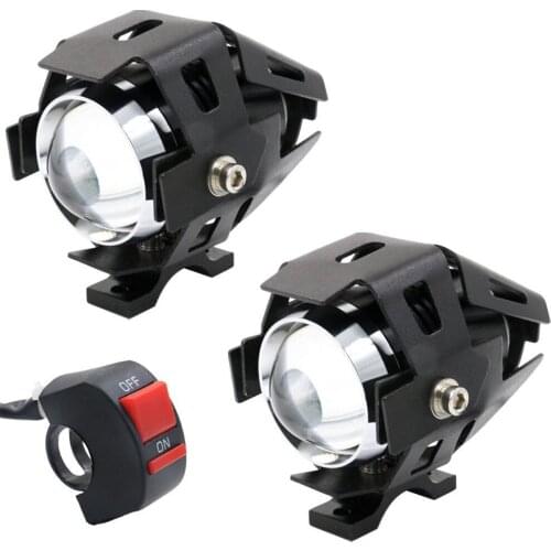 2PCS 3000LM CREE U5 LED Lamp Headlight Fog Light Spotlight for Motorcycle/ATV/Truck w/ ON/OFF Switch Button