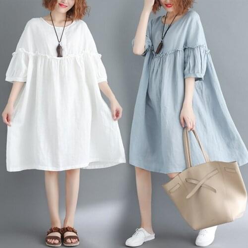 2018 New Brand Summer Maternity Dress Woman Casual Loose Large Size Dresses Pregnant Woman Clothes MD-00370