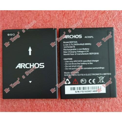 3.7V 2400mAh Archos 55 Platinum AC55PL BSF03A For ARCHOS Archos 55 Platinum AC55PL BSF03A battery