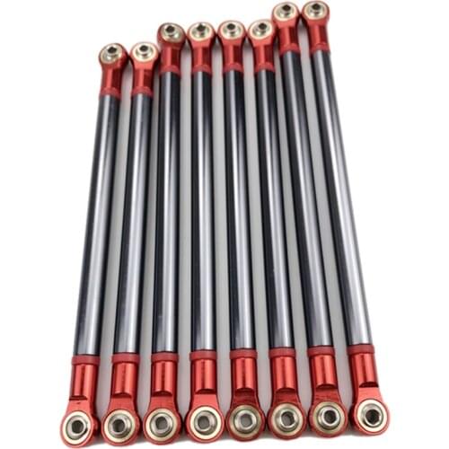 8Pcs/Lot Alloy Link Rod 313MM Wheelbase Suit for Axial SCX10 1/10 RC Crawler Car Parts