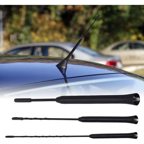 9/11/16 Inch Stubby Antenna Universal Car Roof Mast Stereo Radio FM/AM Signal Amplified Antenna for Benz Audi Toyota