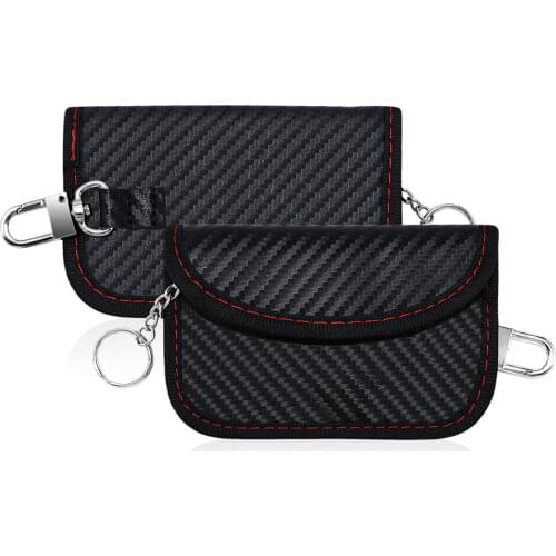 Anti-theft Car Key Fob RFID Signal Blocker Faraday Signal Blocking Pouch Bag Anti-Magnetic Radiation Key Wallets