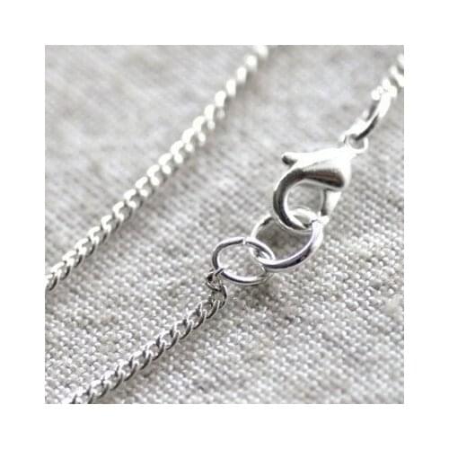 Free shipping!!!! 100 pcs/lot Silver plated 2mm Curb Chain Blank Necklace Chain with lobster clasp 32"L