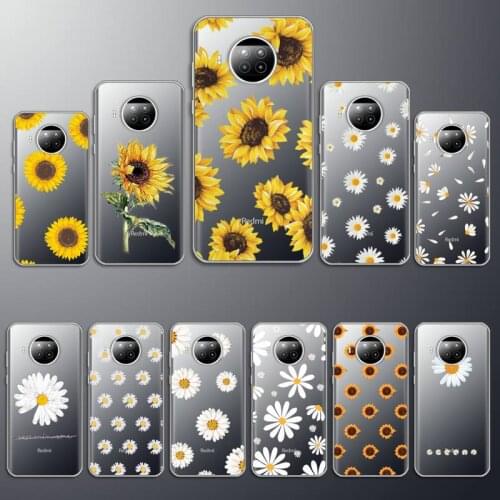 Summer daisy flowers yellow Phone Case Transparent for Xiaomi mi note 10 8 9 t HUAWEI p30 40 11 Samsung S 8 9 10 20 pro lite