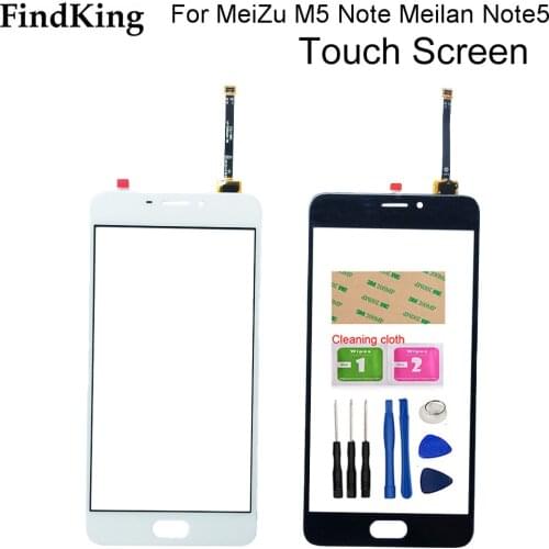 5.5" Touch Screen Digitizer For Meizu M5 Note / Meilan Note 5 Parts Front Outer Glass Digitizer Panel Sensor Tools Glue