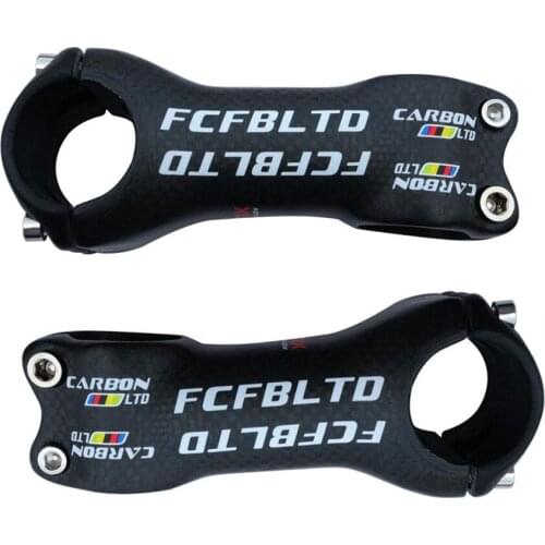 FCFB 3K Carbon Fibre Bicycle Stem Cycling Parts 31.8mm For Mountain/Road Bike 7degree 70/80/90/100/110/120/130mm Matte