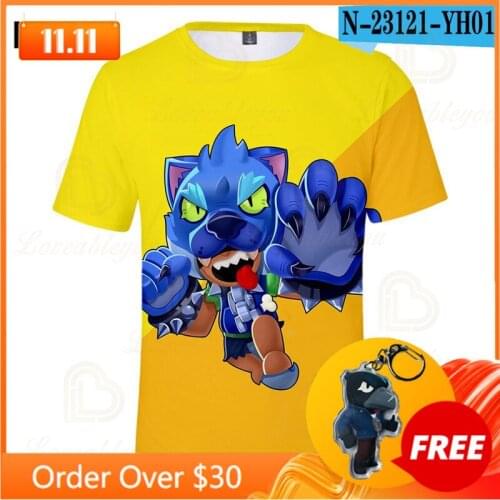 Shooter Boys Girls 3D PRIMO MORTIS Short T-shirt Crow Spike Leon Shelly Tshirt Kids Game Shirt Tops Birthday Gift