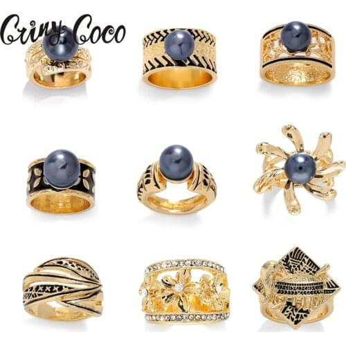 Hawaiian Pearl Gold Plate Jewelry Ring 18k Vintage Geometgrci Turtle Brand Ring Designer Wholesale Size 10 5 11 Rings for Women