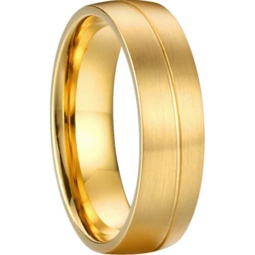 Classic USA style Gents Golden wedding rings for men male lovers gift fashion dubai jewelry stainless steel ring mens boys