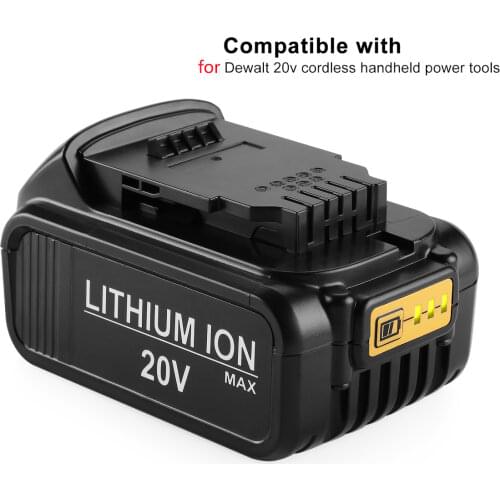 18V/20V 6000mAh Li-ion Battery For DeWalt DCB180,DCB181,DCB182,DCB200,DCB201,DCB201-2,DCB203 can replace 20V