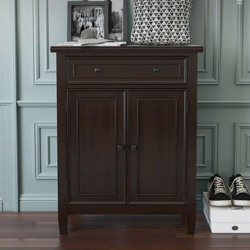 Furniture American Special Offer Solid Wood Retro Shoe Cabinet European-style Simple Small Apartment Hall Cabinet Assembly