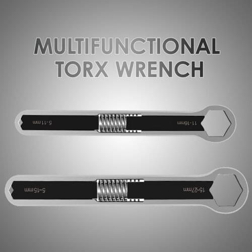 Multifunctional Torx Wrenches Adjustable Spanner Combination Wrench Fine Tooth Gear Ring Socket Double-head Tool Set