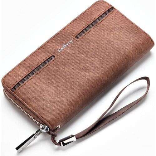 Mans handbag leather handbag mans wallet pu leather mans wallet casual clutch purse long purse is fashionable and