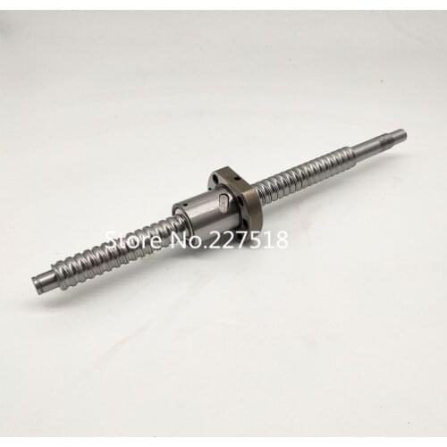 SFU1605 350mm Ball Screw Set : 1 pc ball screw RM1605 350mm+1pc SFU1605 ball nut cnc part standard end machined for BK/BF12