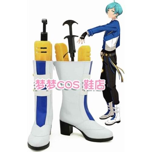 Ensemble Stars Shinkai Kanata Cosplay Shoes Boots For Halloween Christmas Carnival Professional Handmade Perfect Custom for You