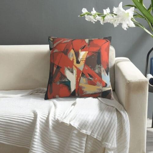 Franz MarcS Foxes pillowcase printed cushion cover sofa waist pillow pillow cover
