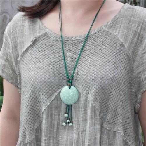 Miredo jewelry wholesale fashion Ceramic pendant artware necklace free shipping #1810