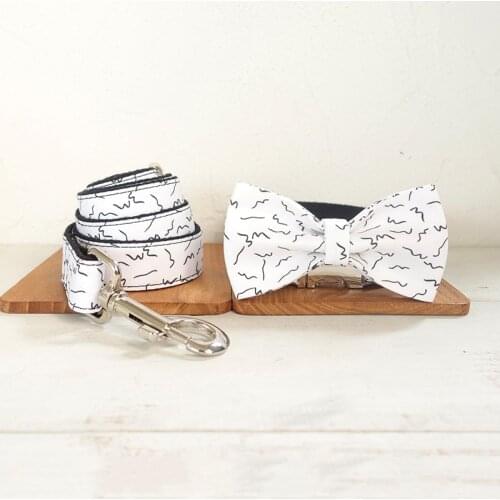 Collar for Dogs Personalized Dog Collar with Bow Tie Handmade Designer Pet Collar for Small Medium Large Dogs Adjustable Walking