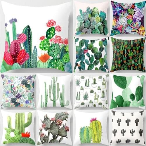 Cactus Pillow Case Home Decor Pillow Cover Home Cushion Cover 45x45cm Peach Skin Cushion Cover Pillowcase Pillow Decorative
