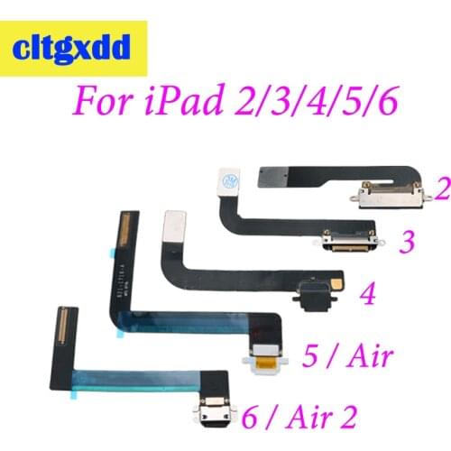 Cltgxdd Charger Socket Jack Charging Port USB Dock Connector Flex Cable For iPad 2 3 4 5 6 Air 2 For Mini 1 2 3 4 Replacement