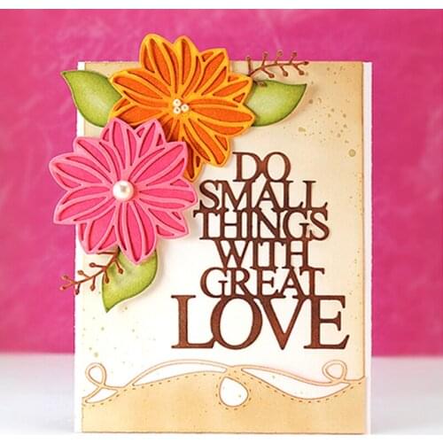 DO SMALL THINGS WITH GREAT LOVE Metal Cutting Dies New 2019 Stencils for DIY Scrapbooking DIY Paper Cards Craft Making Decor