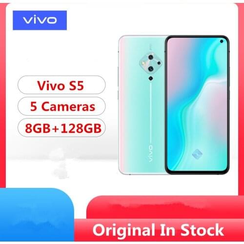 DHL Fast Delivery Vivo S5 4G LTE Cell Phone Snapdragon 712 Android 9.0 6.44" Super Amoled 8GB RAM 128GB ROM 48.0MP Fingerprint