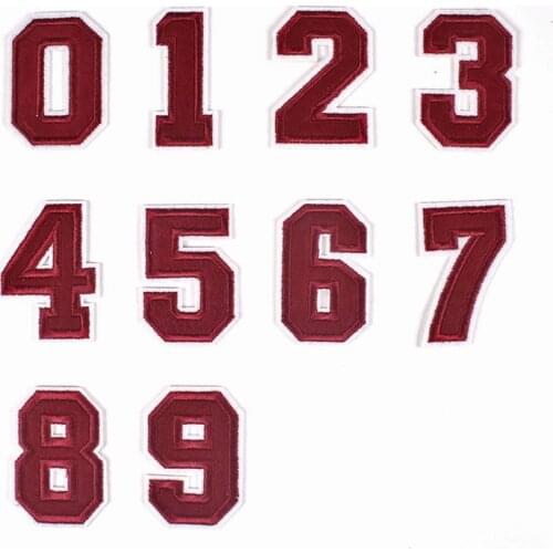 Dark Red Digital Cloth Stickers Clothes Patch Stickers Repair Factory Direct Support Custom Cross-Border