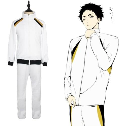 Haikyuu Cosplay Fukurodani Academy Volleyball Team Uniform Costume Uniform Unisex Coat Jacket+Pant Sport Suit
