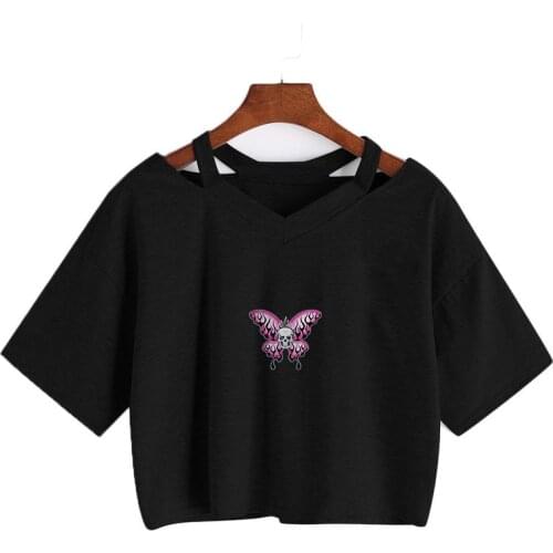 Punk Butterfly Graphic Hoodies skull Letter Printing Streetwear Y2K Vintage Grunge Gothic Sweatshirt Long sleeve Pullovers Autum