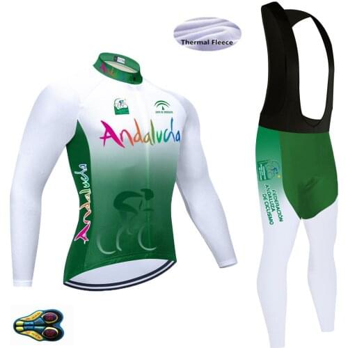 Andalucia Team Long Sleeve Cycling Jerseys Ropa Ciclismo Maillot Bicycle Clothing Breathable Mtb Bike Cycling Clothes