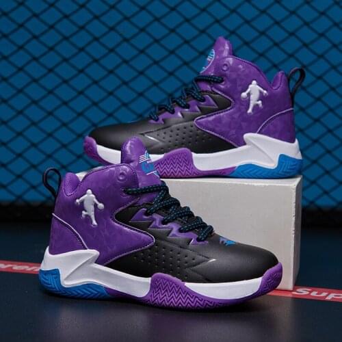 Spring New Childrens Basketball Shoes Boys Sport Non-slip Kids Sneakers Shoes Outdoor Sneakers Boys Trainers for Pupils