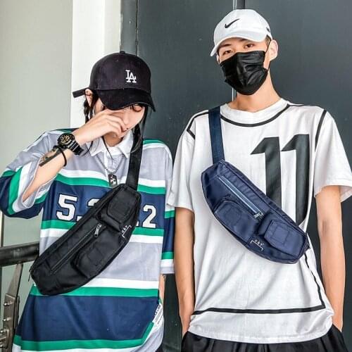 Waterproof Chest Bag Men Fashion Crossbody Bag Phone Pouch Unisex Men Hip Waist Pack Banana Pouch Casual Male Waist Bags