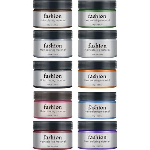 Temporary Hair Color Wax Men Diy Mud One-Time Molding Paste Dye Cream Hair Gel for Hair Coloring Styling