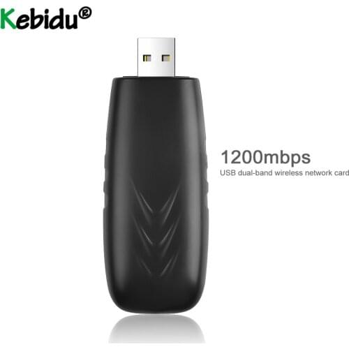 1200Mbps Mini USB Wifi Adapter Network Lan Card For PC Wifi Dongle Dual Band 2.4G&5G Wireless Wi-Fi Receiver Desktop Laptop