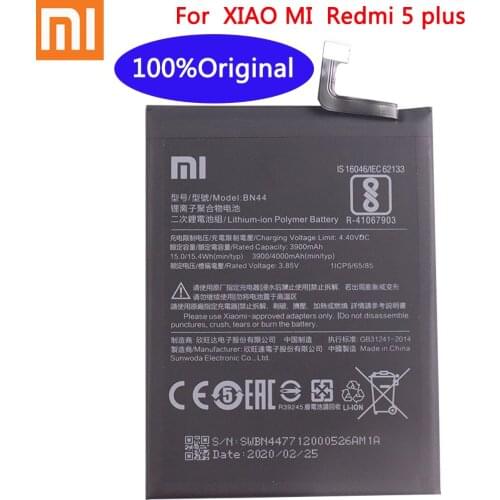 100% xiaomi Original Phone BN44 For Xiaomi Redmi 5 Plus Replacement Battery 4000mAh