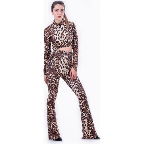 Zeynep Rock Leopard Leggings Suit
