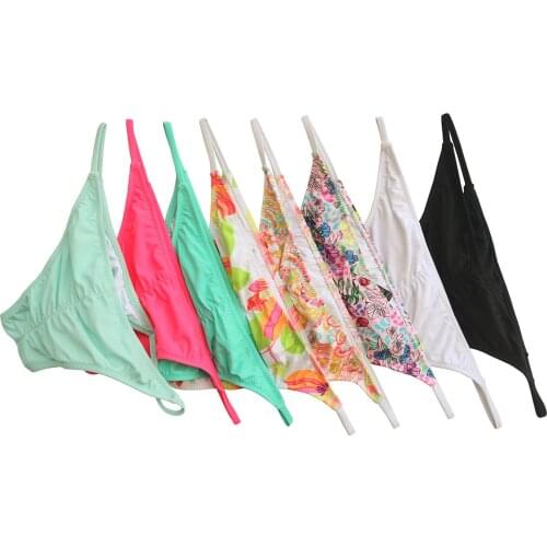 Woman Bikini Bottom Pink Low Waist Trunks for Girl Swimming Swimsuit Biquini Brazilian Bottoms Sexy swimwear Black Thong bottoms