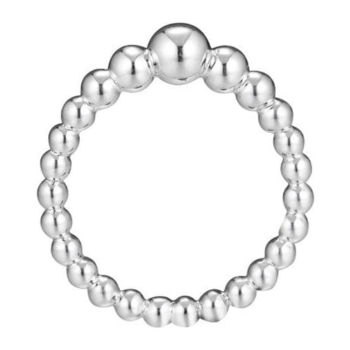 String of Beads Women Rings 100% 925 Sterling Silver Jewelry Fashion Wedding Rings for Women Stackable Style Girls Ring Jewelry