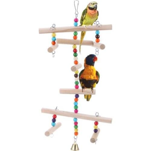 Pet Bird Parrot Parakeet Cockatiel Cage Climbing Ladder Hammock Swing Toys Hanging Toy bird accessories