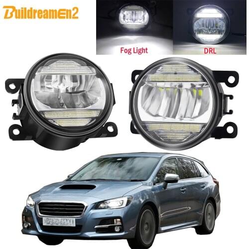 2in1 Design Car Left + Right LED Fog Light Assembly DRL Daytime Running Lamp 30W 8000LM 12V Styling For Subaru Levorg 2014-2019