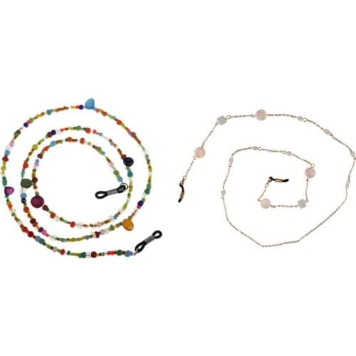 2x Exquisite Sunglasses Necklace Cord Delicate Sunglasses Spectacles Chain