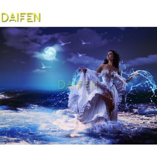 DIY 3D Diamond mosaic Full Square Diamond embroidery seas daughter moon wave Full Round Diamond painting Cross stitch