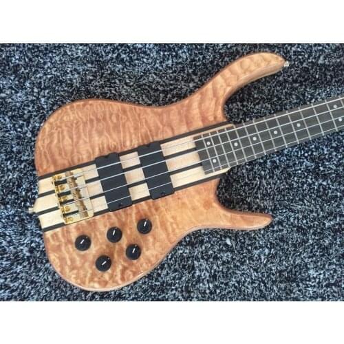 4 string bass guitar bolt-on KSG custom bass 9V battery pickup 5 pieces neck 4 strings bass free shipping bass