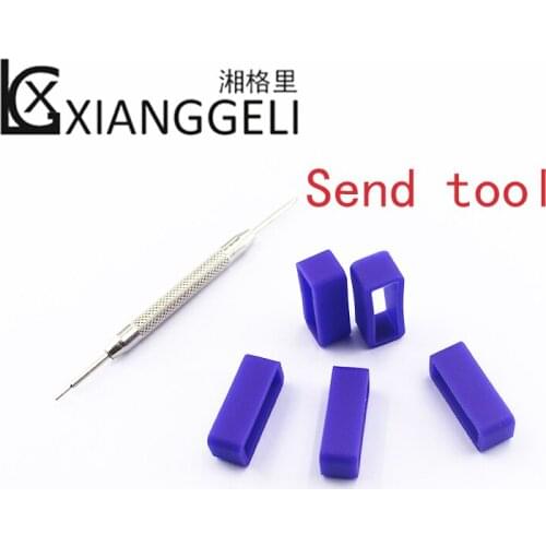 5pcs Deep Purple Bezel Silicone Watch Ring Watch Accessories Strap loop Rubber buckle 14mm16mm18mm19mm20mm22mm24mm26m28mm30mm