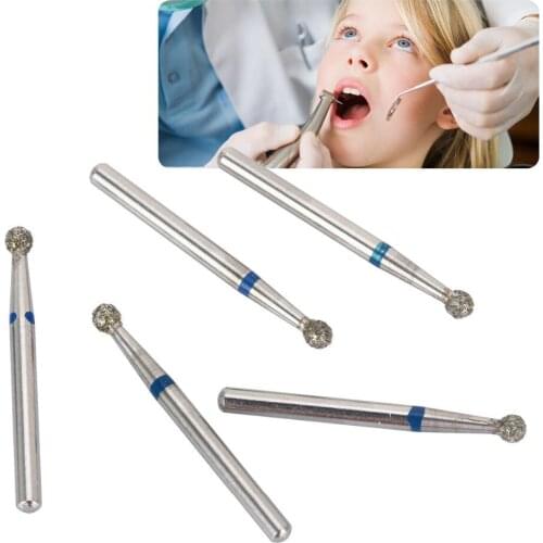 5pcs/Boxes Dental Diamond Burs Drill Dental Burs Dia-burs for High Speed Handpiecess Medium Dentist Tools