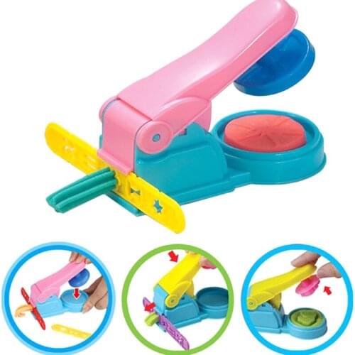 7pcs/set DIY Noodle Machine Polymer Clay Tool Kit Children Kids Playdough Modeling Mould Clay Tool Kit Toys Gift Random Color