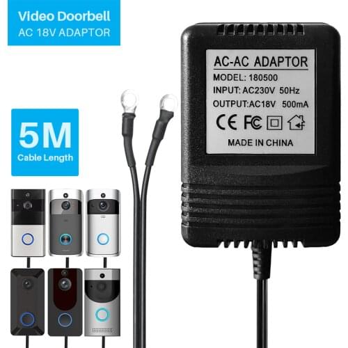 18V AC Power Adapter 220V-240V Transformer Charger For Wifi Wireless Video Doorbell IP Camera Video Intercom Ring