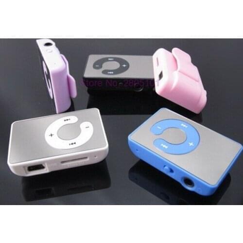 By dhl or ems 1000 pcs Mini Clip USB MP3 Music Media Player Support 1-8GB Micro SD TF 6 Colors